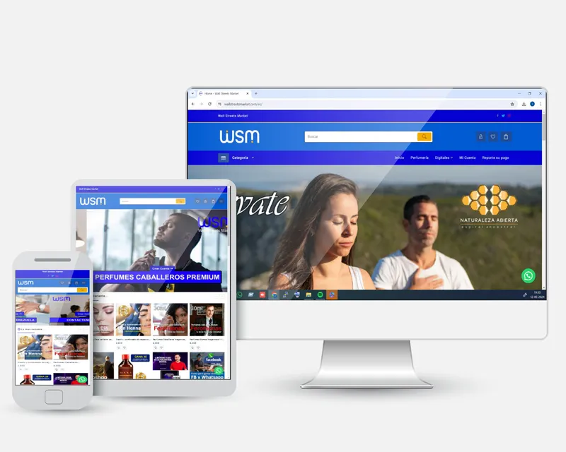 Proyecto Wall Street Market — Web Site Premium desarrollado por Comseq